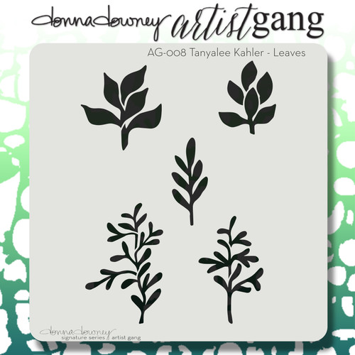 AG-008 leaves stencil