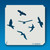 11-00043 flying birds stencil