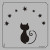 90-00029 Cat and Stars Stenciling