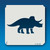 11-00158 Triceratops Silhouette Stencil