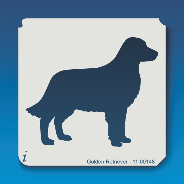 1100148 golden retriever dog stencil iStencils