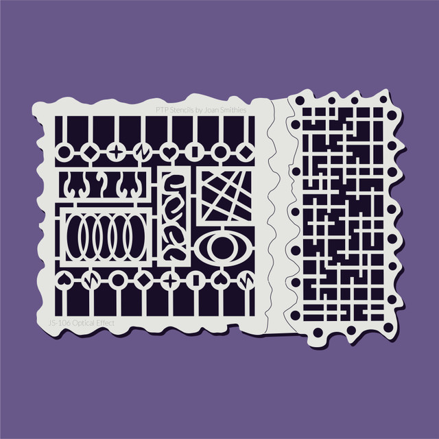 JS106 optical effect stencil iStencils
