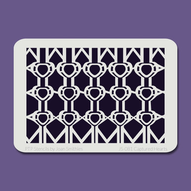 JS-081 captured hearts stencil - iStencils