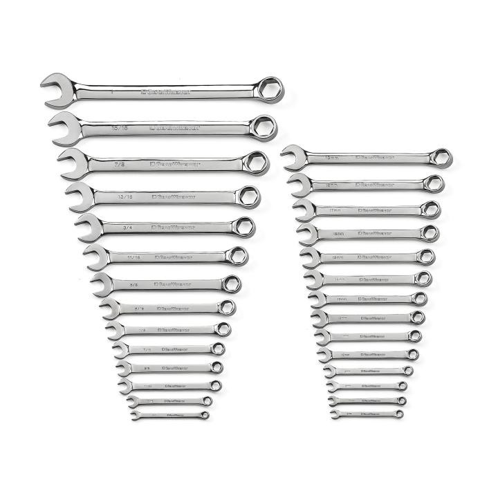 Gearwrench 28 Pc. 6 Point SAE/Metric Combination Wrench Set
