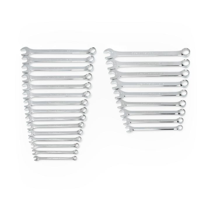 Gearwrench 24 Pc. 12 Point SAE/Metric Long Combination Wrench Set