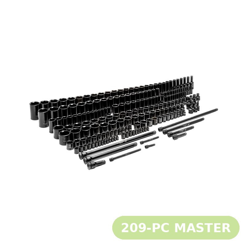 GearWrench - 209-Piece Master Impact Socket Set - 1/4", 3/8" & 1/2" Drive