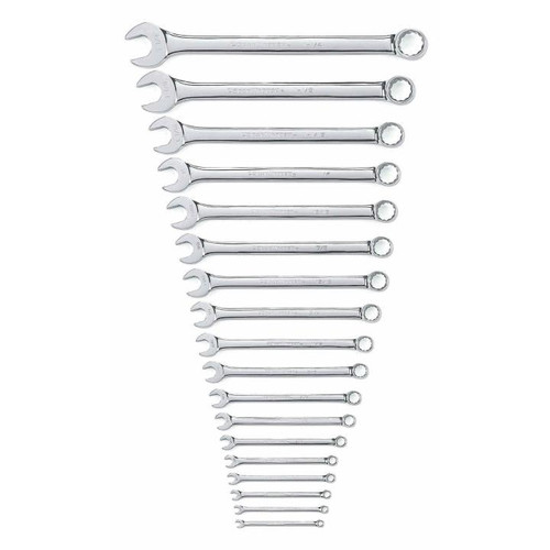 Gearwrench - 18 Pc. 12 Point SAE Long Combination Wrench Set with Wrench Roll