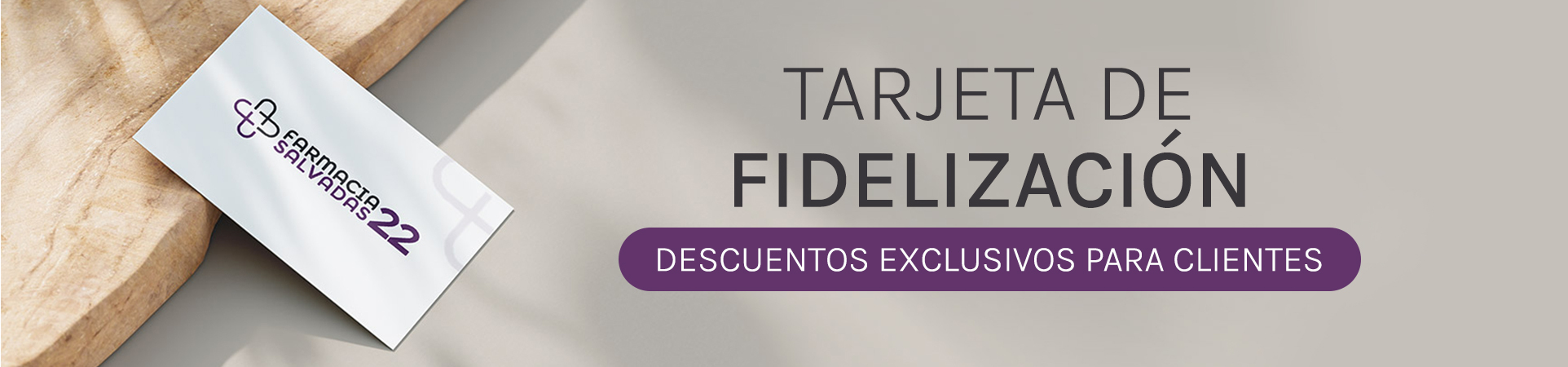 Tarjeta de fidelización en Farmacia Salvadas 22 en Santiago de Compostela