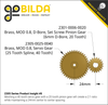 2305  Series Brass, MOD 0.8, Servo Gear (25 Tooth Spline, 40 Tooth)