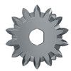 2306 Series Steel, MOD 1.5, Clamping Pinion Bevel Gear (6mm D-Bore, 14 Tooth)
