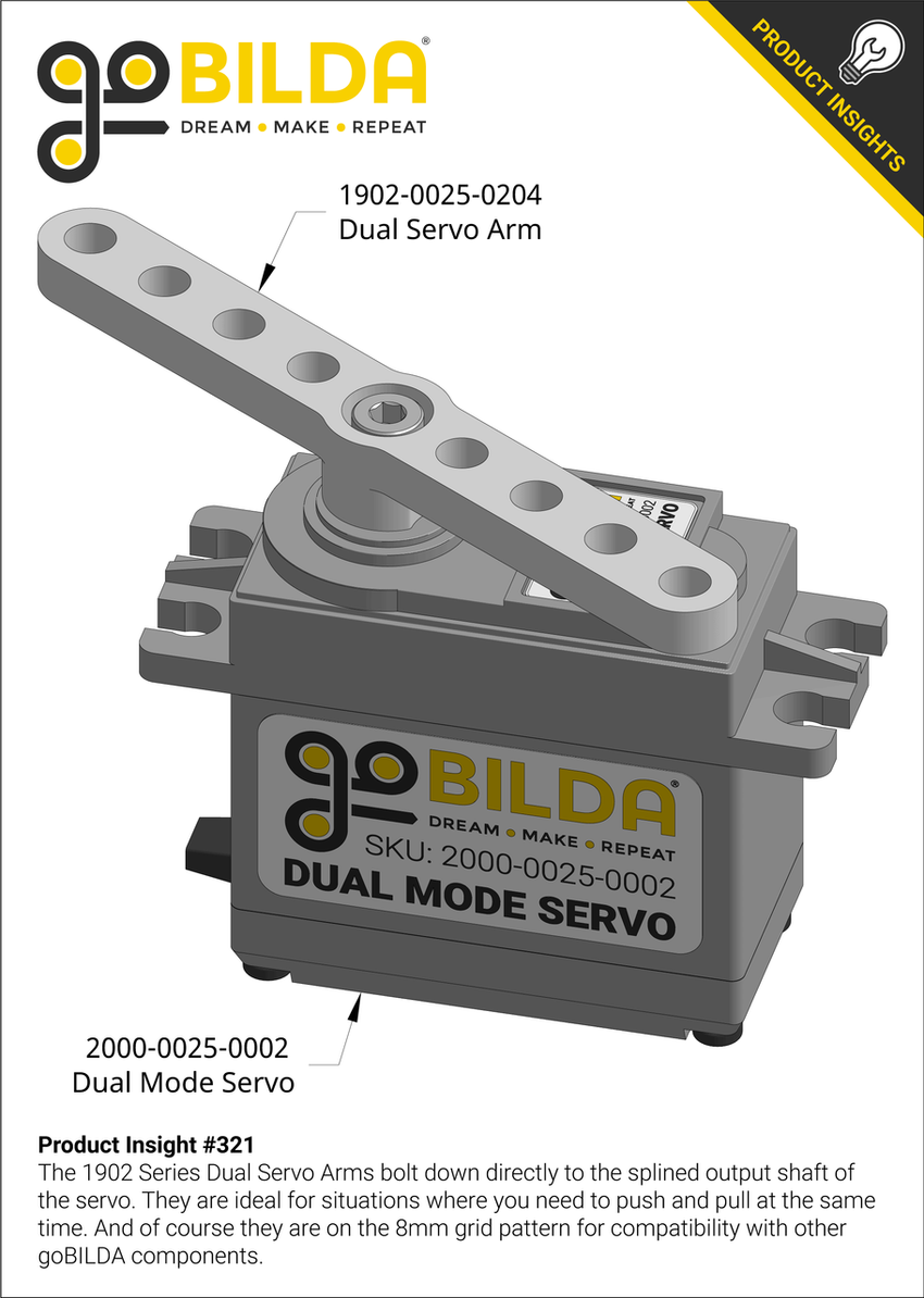 2000 Series Dual Mode Servo (252, Torque) goBILDA