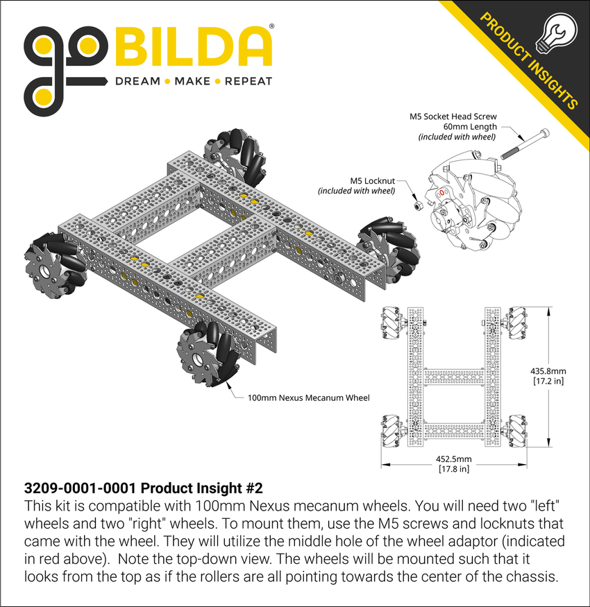 Strafer Kit Strafer Chassis Kit (No Wheels) - goBILDA
