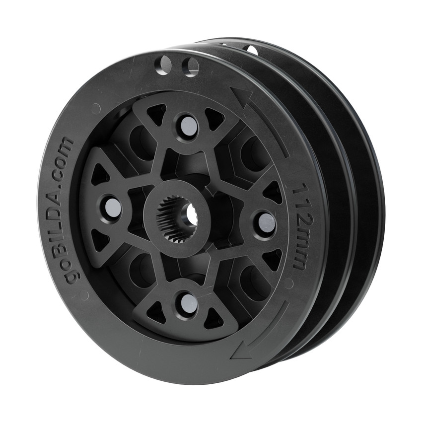 3410 Series ServoMount Winch Pulley (25T Spline, Dual Spool, 112mm