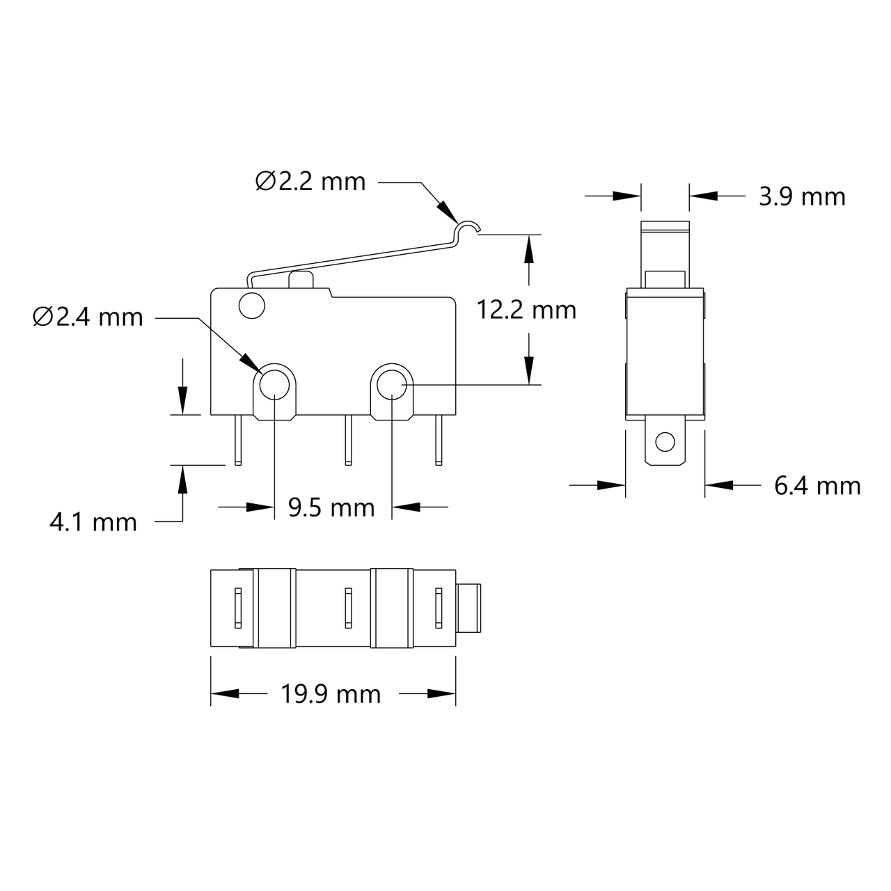 Micro Limit Switch (Bump Lever) - 2 Pack - goBILDA