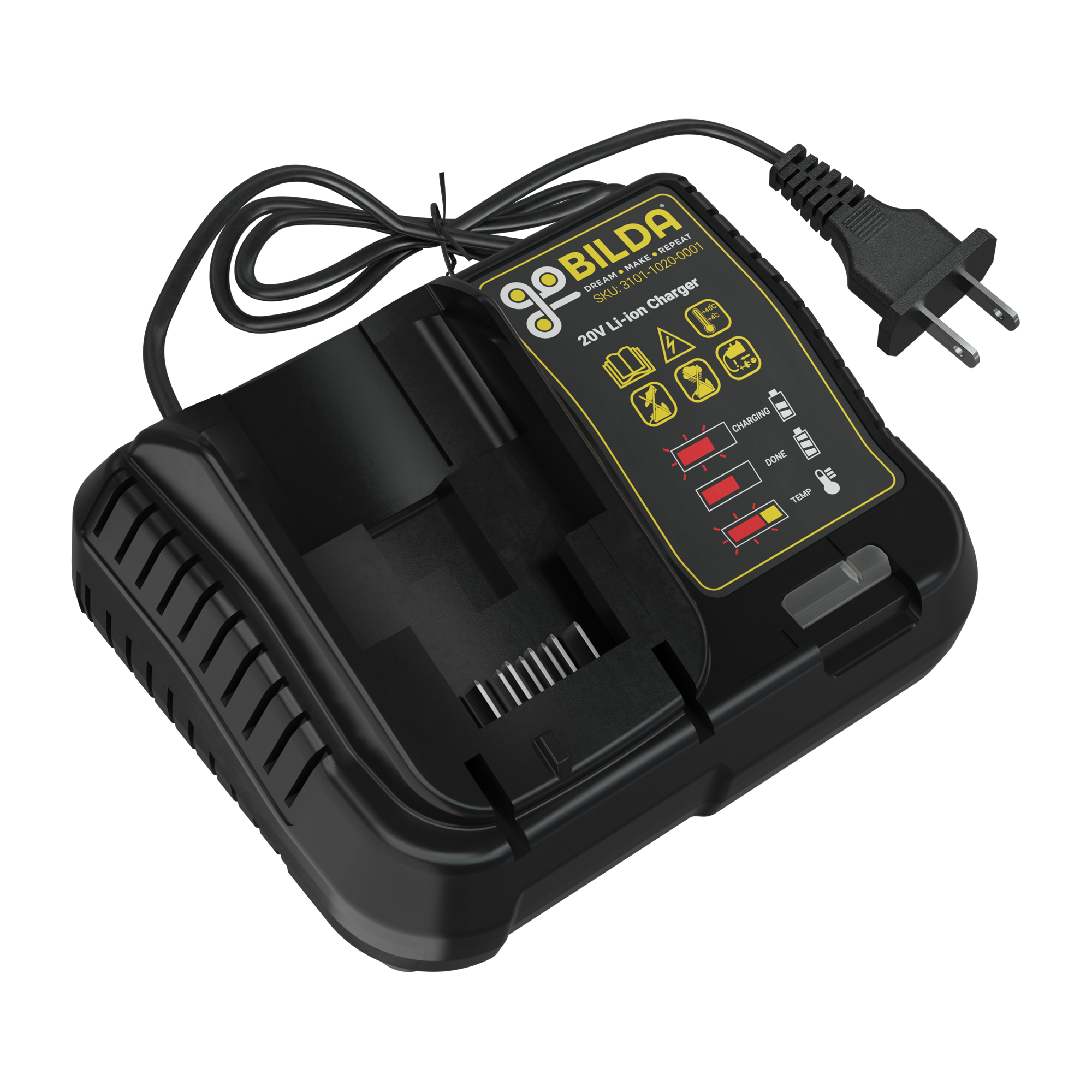 20V Li ion Battery Charger DEWALT 20V MAX Compatible goBILDA