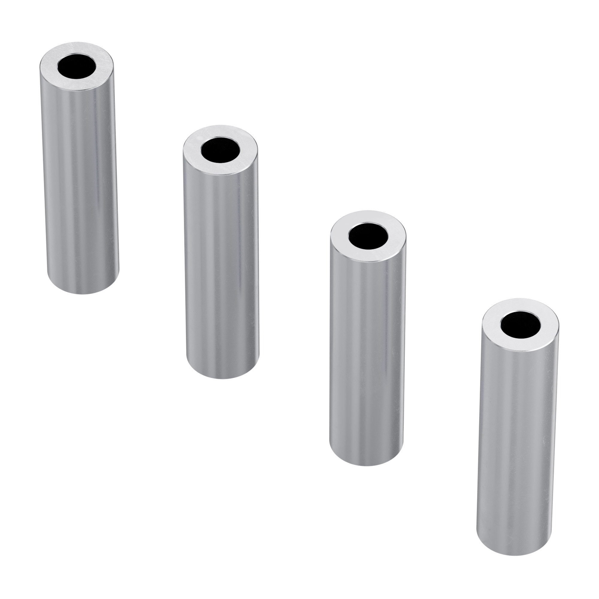 4mm ID Aluminum Spacer (8mm OD, 30mm Length) - 4 Pack