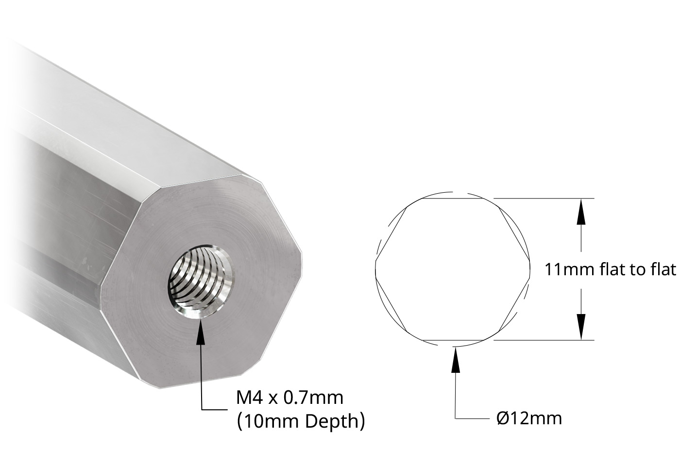 12mm REX Aluminum Shafting