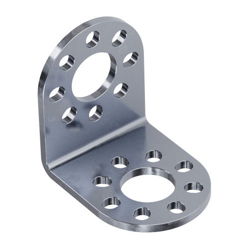 Round end steel l bracket 2 pack gobilda