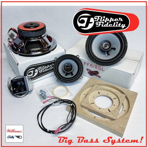 Williams/Bally System 11B/C Complete Speaker System 8" BIG BASS WOOFER