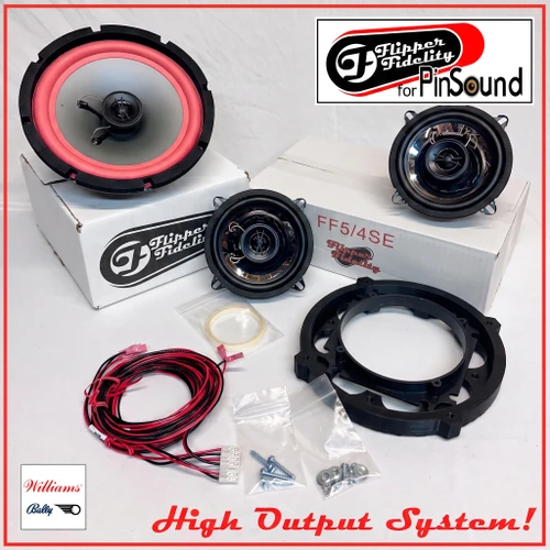 Williams/Bally Complete Speaker System for WPC95 Machines with PinSound Audio Boards 8" Coax High Output!