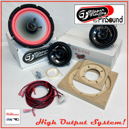 Williams/Bally Complete Speaker System for WPC93 DCS Machines with PinSound Audio Boards