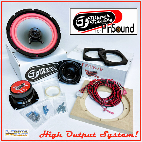 Data East Complete Speaker System Machines with PinSound Audio Boards 8" High Output!