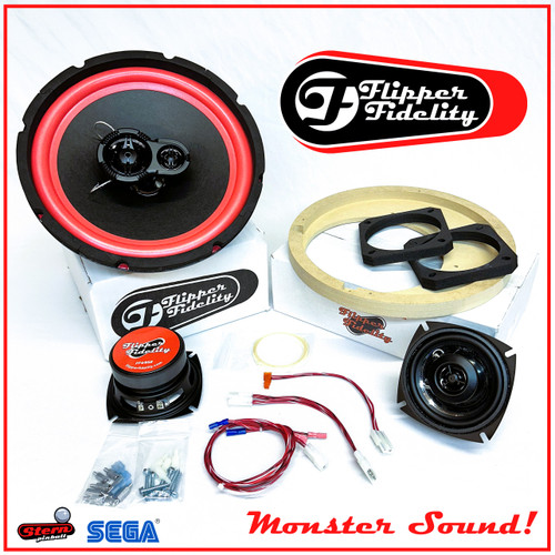 Stern or Sega Complete Big Bass Speaker System for SAM and Whitestar Machines!  10" 3 Way MONSTER SOUND!