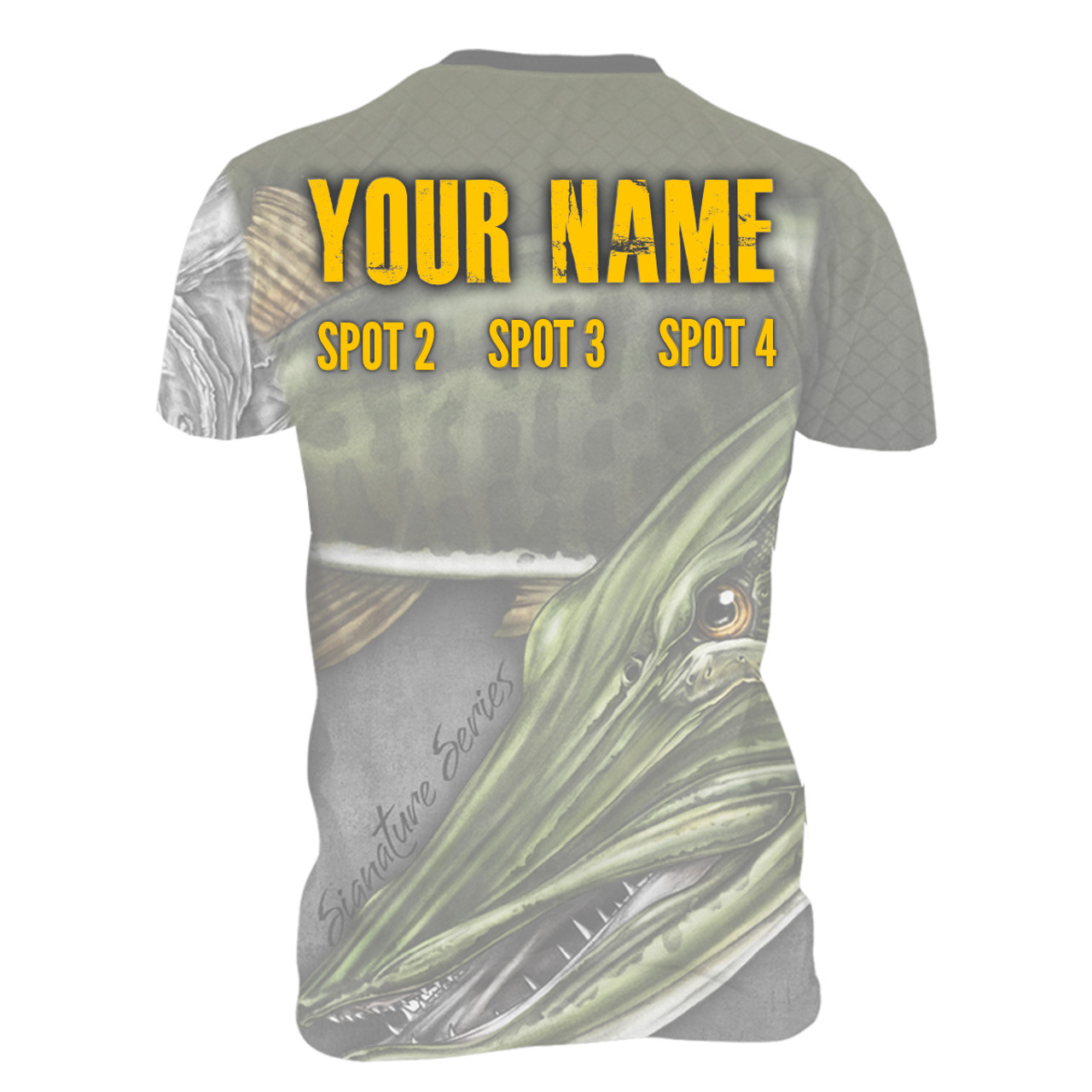 Monster Stalker Men's Fishing Jersey Short Sleeve Musky - Custom - One Last  Cast Gear