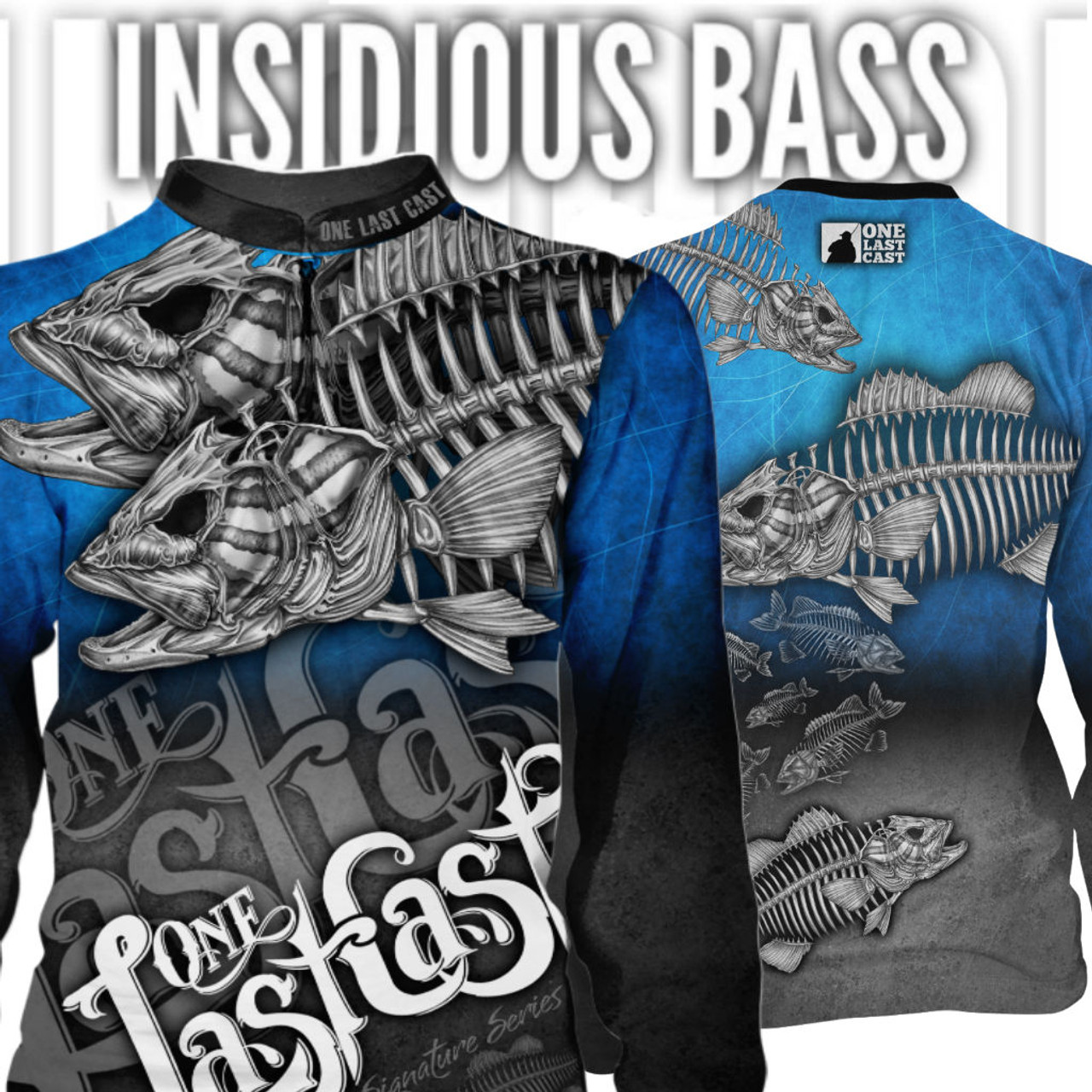 Insidious Bass Men's Fishing Jersey Long Sleeve Smallmouth - One Last Cast  Gear