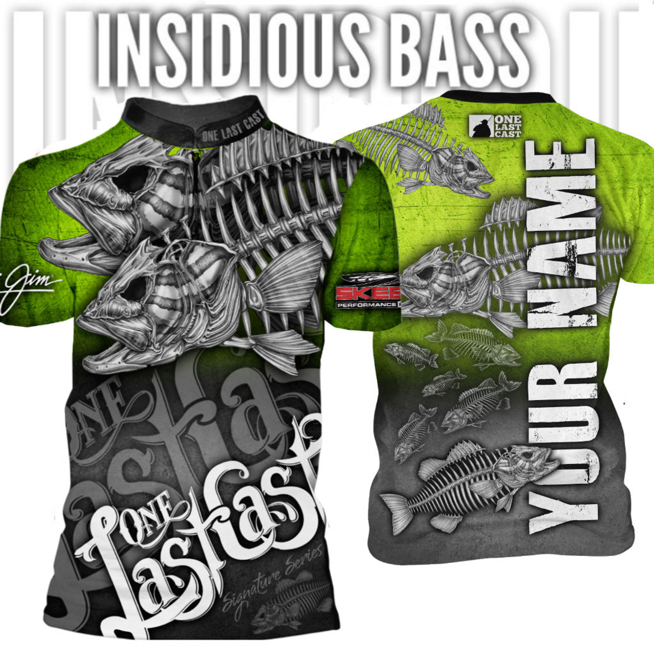 Insidious Bass Men's Fishing Jersey Short Sleeve Smallmouth - Custom - One  Last Cast Gear
