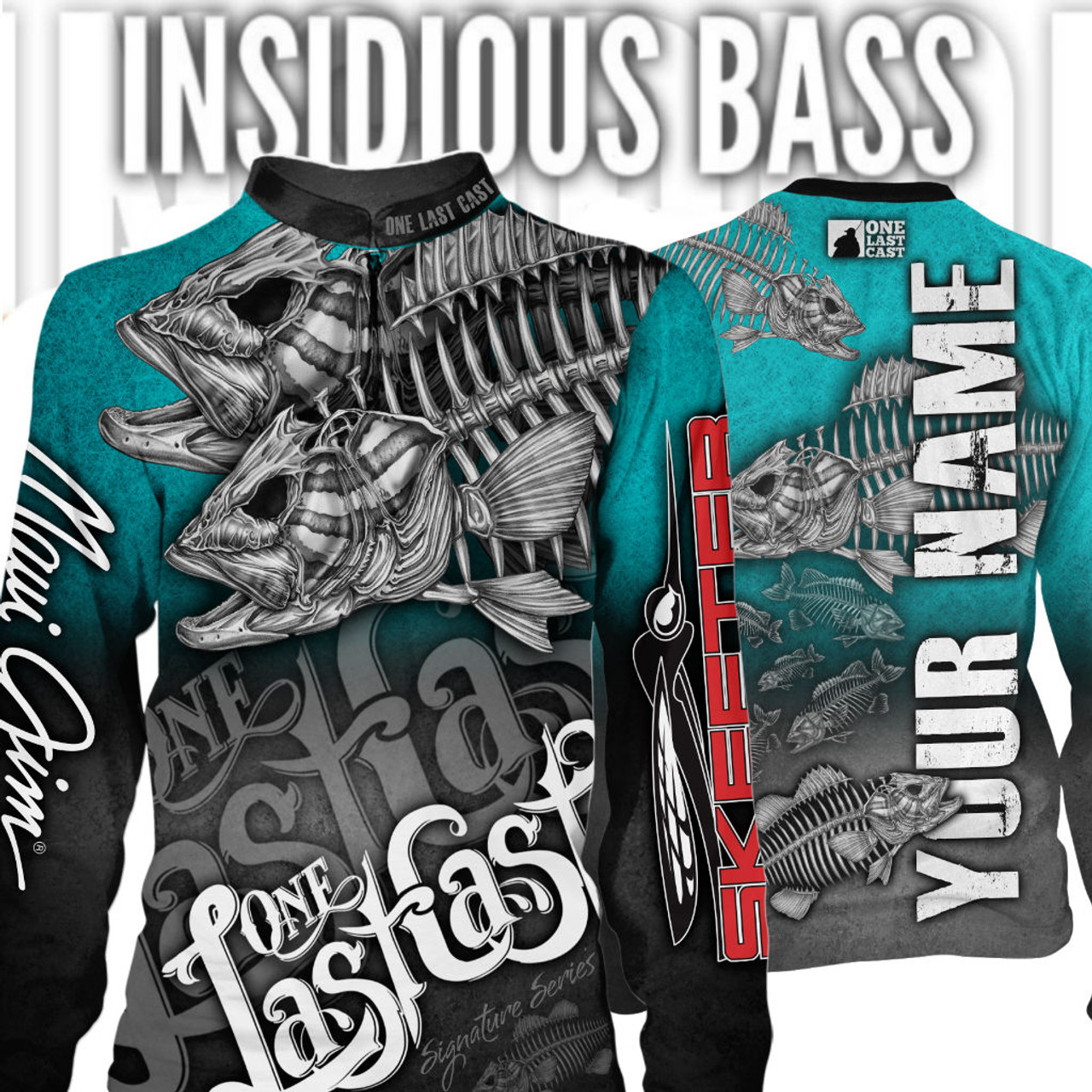 Insidious Bass Women's Fishing Jersey Long Sleeve Smallmouth