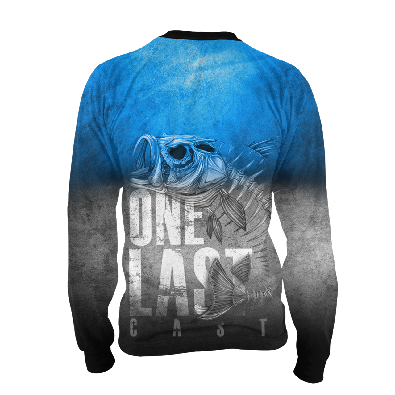 Bass From The Dead Men's Long Sleeve Fishing Jersey - Largemouth