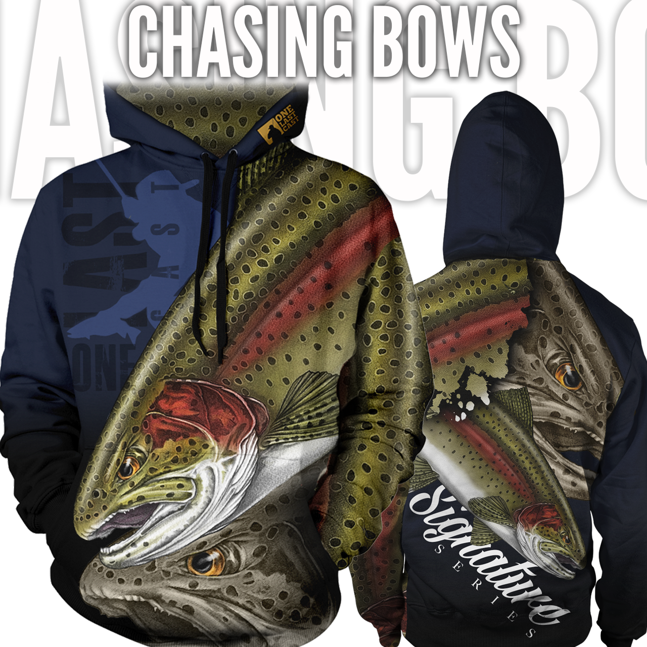 trout fishing hoodie