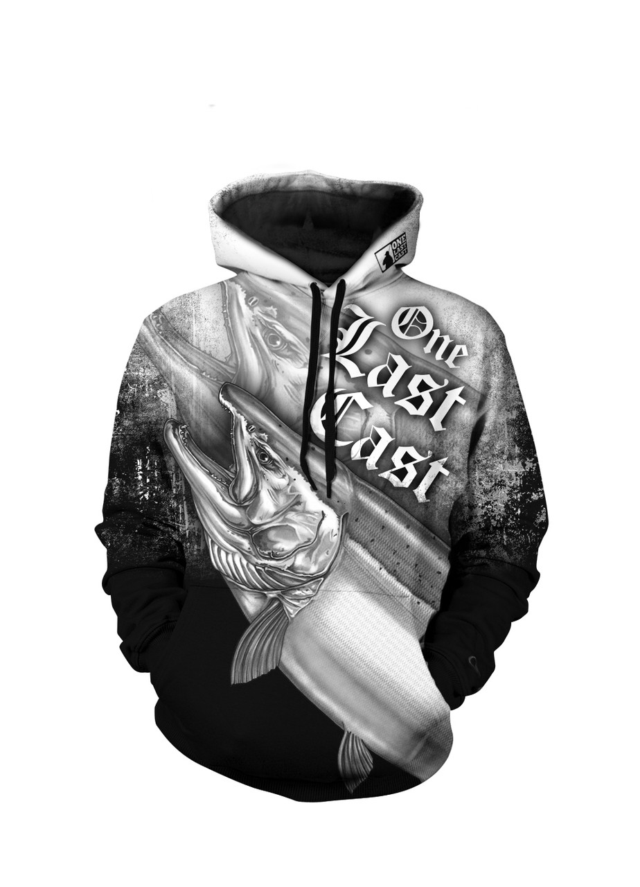 Bow to the King Men's Fishing Hoodie - King Salmon - One Last Cast