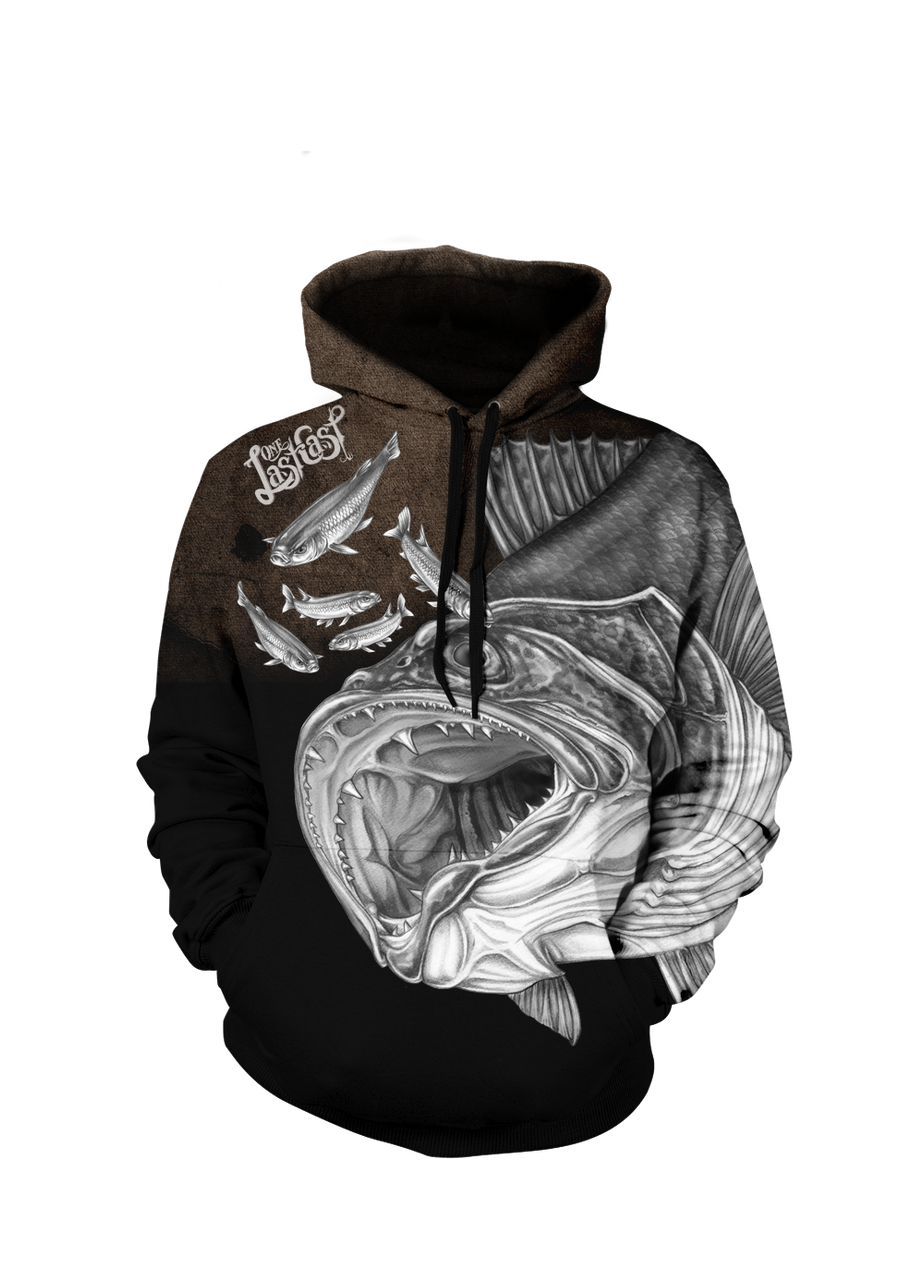 トップス guiltyguys Evil Eyes Men's Fishing Hoodie - Walleye - One Last Cast Gear