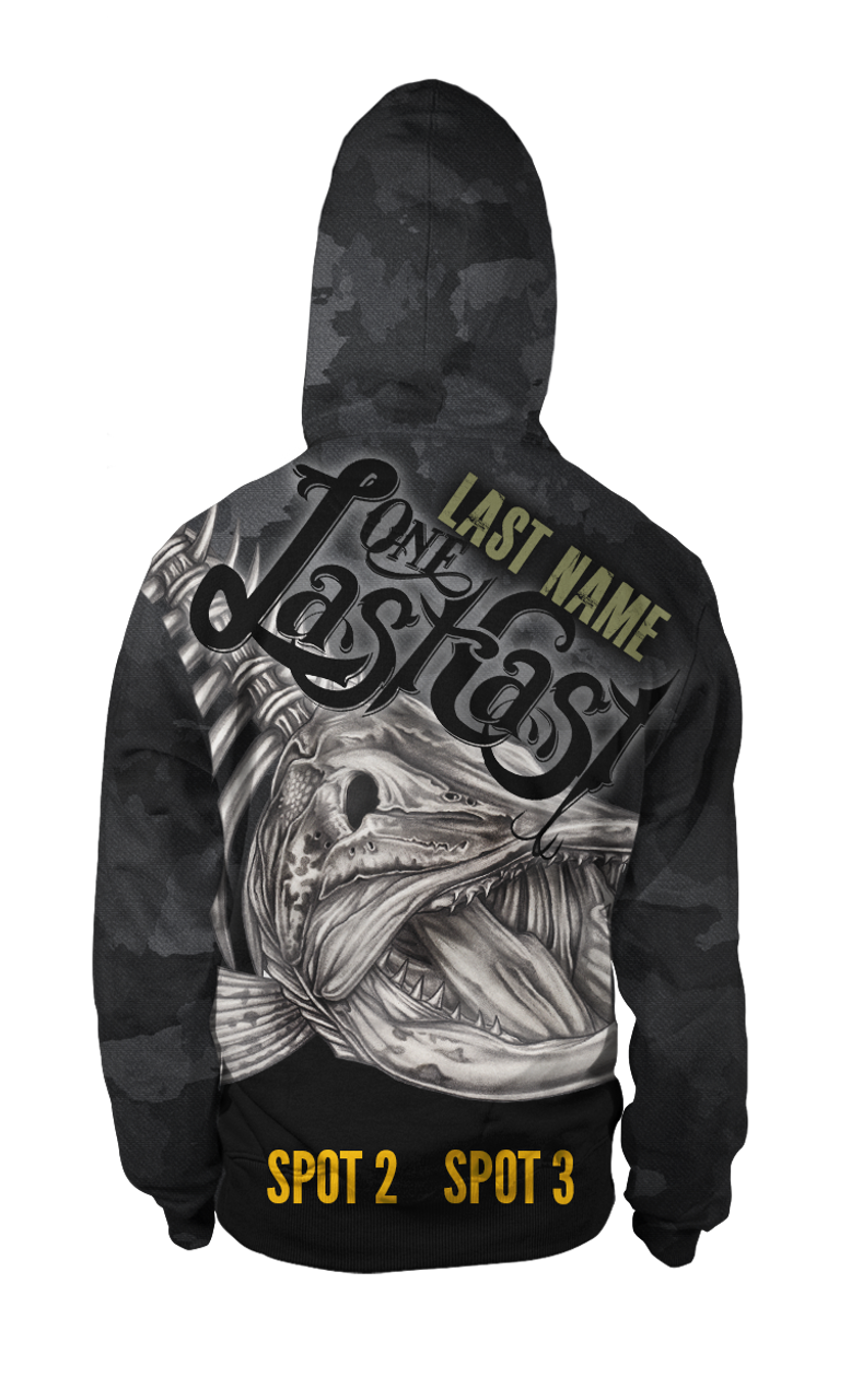 Monster Stalker Women's Fishing Hoodie 1/4 Zip - Muskie - Custom