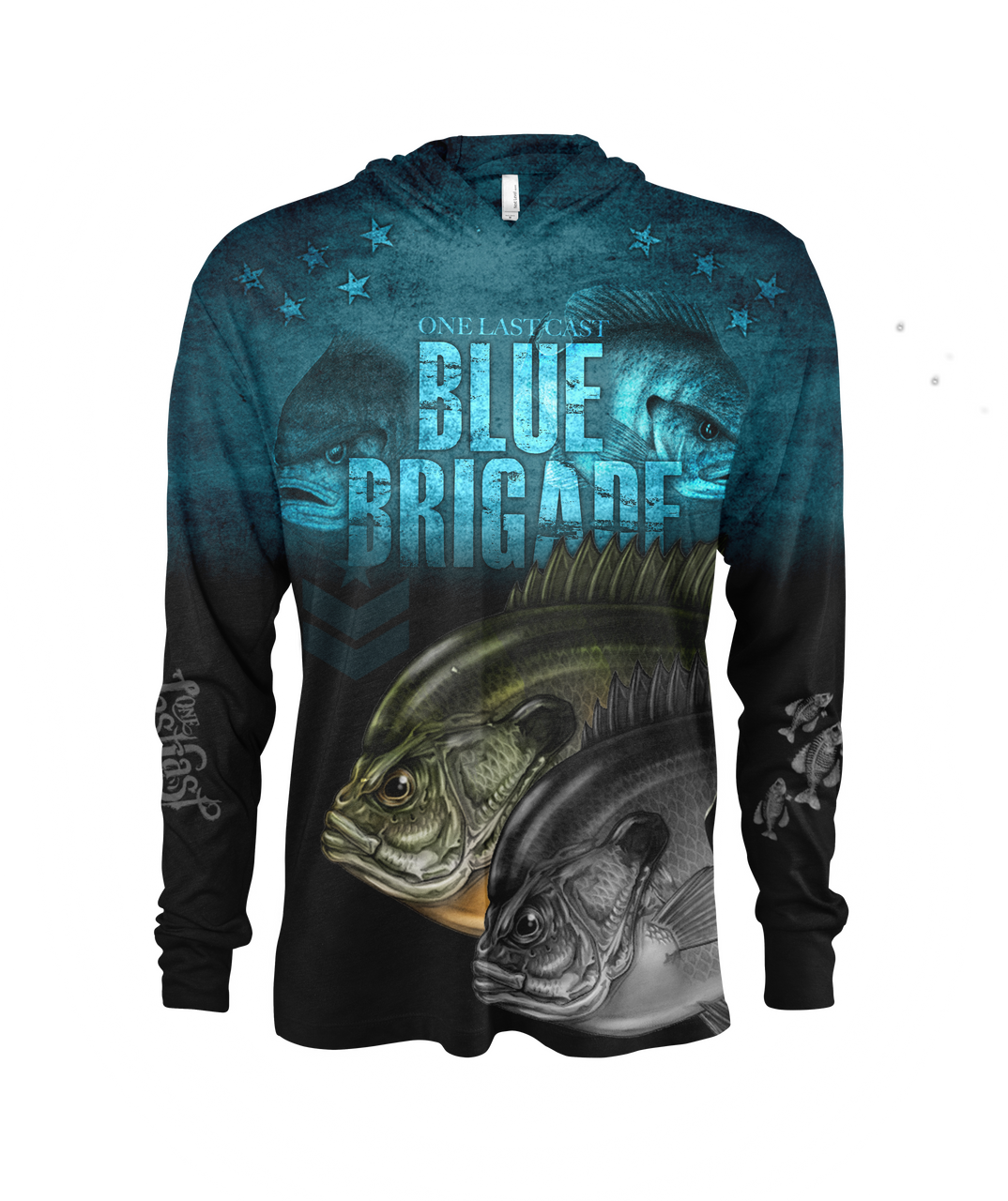 Blue Brigade YOUTH Fishing Hoodie - Bluegill - Storm Blue - One