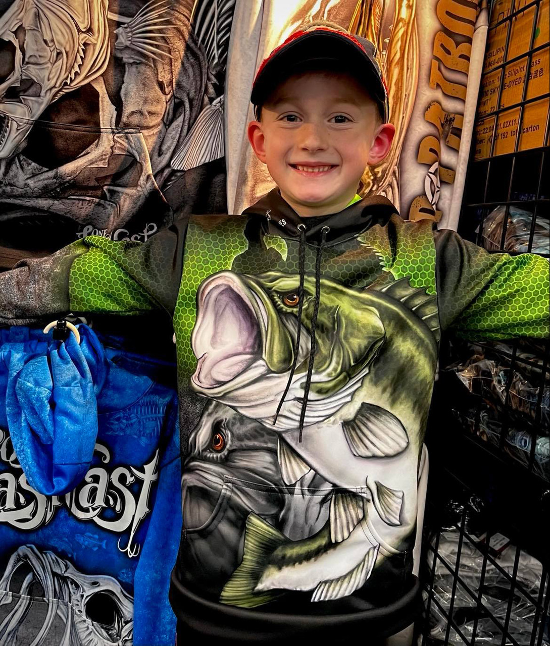 Bass Fishing Shirt for Boys - Son Fishing Shirt