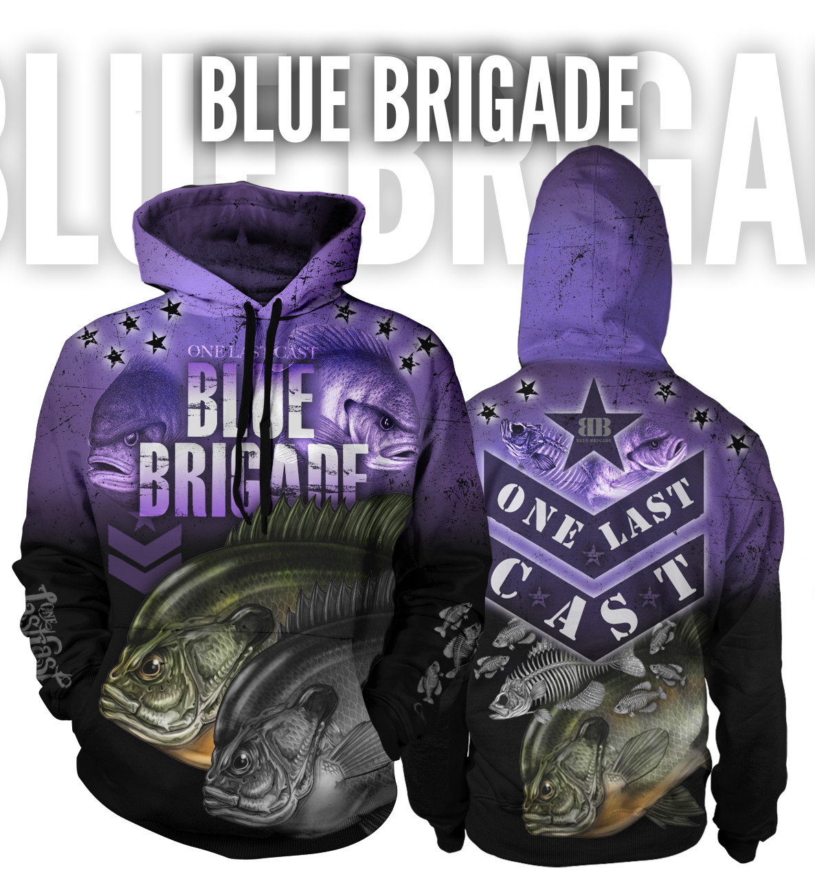 Blue Brigade Youth Fishing Hoodie - Bluegill - Purple Haze