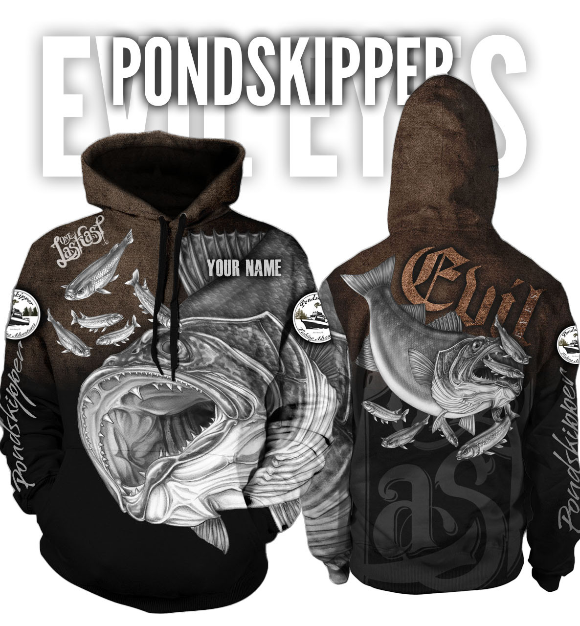 PONDSKIPPER Fishing Hoodie - Walleye