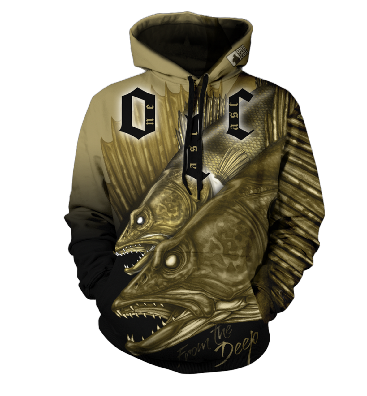 From The Deep Men's Fishing Hoodie - Walleye