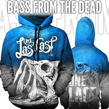 Bass From The Dead Men's Fishing Hoodie - Largemouth