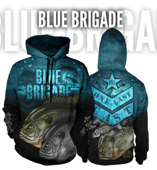 Blue Brigade YOUTH Fishing Hoodie - Bluegill - Storm Blue