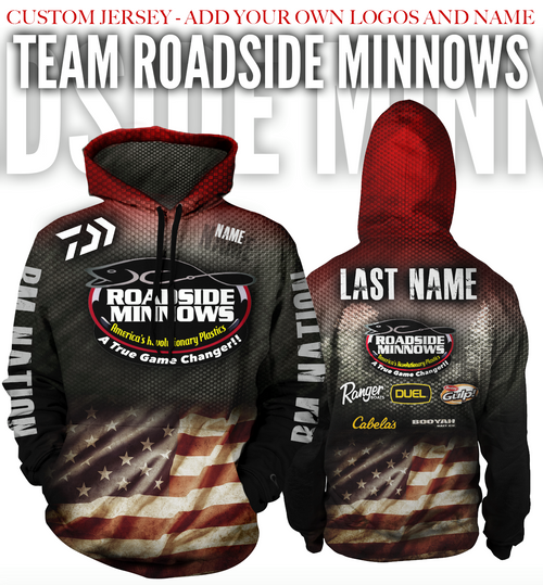 Roadside Minnows Men's Team Hoodie - USA - Custom