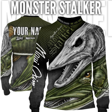 Monster Stalker Men's Fishing Jersey Long Sleeve Musky - Custom