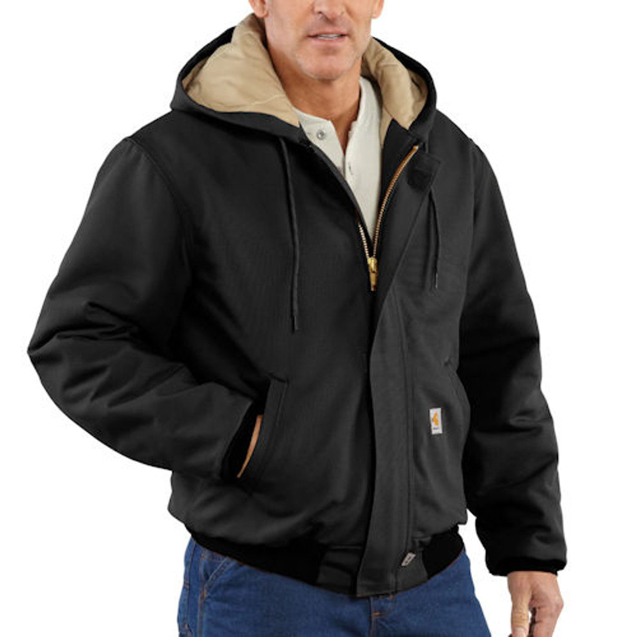Carhartt Black Flame Resistant Duck Active Jacket Quilt Lining 101621