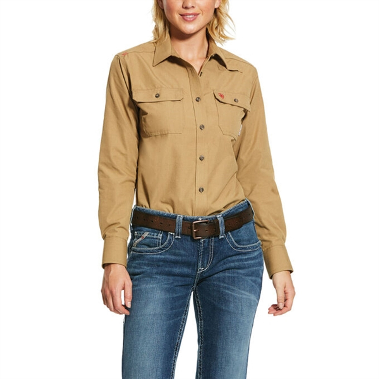 Ariat Women's FR Featherlight Khaki Work Shirt