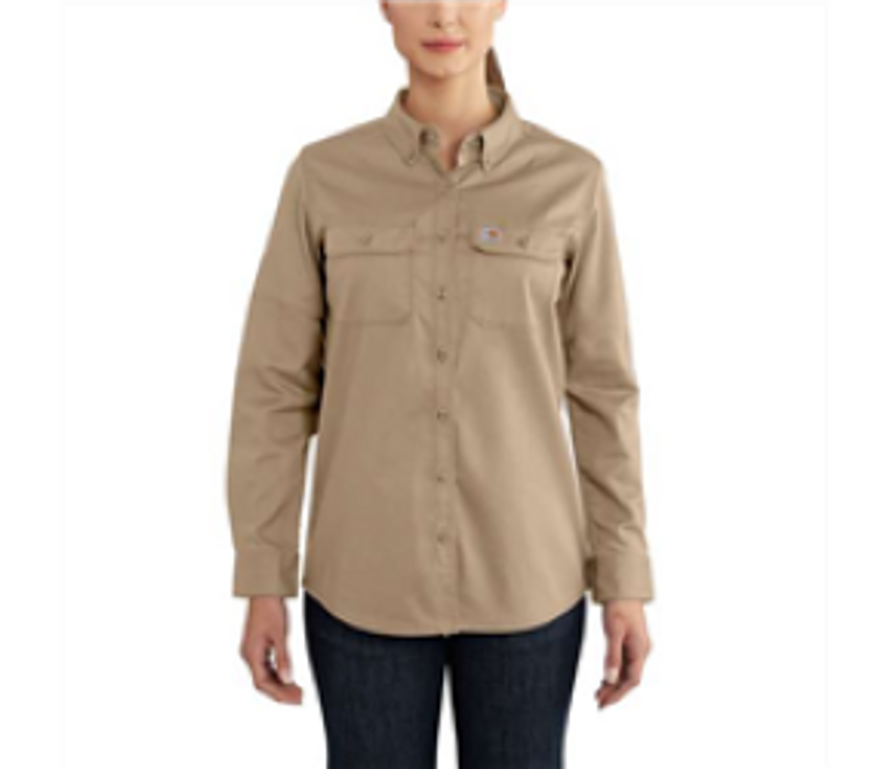 Carhartt Women's Rugged Flex Twill Shirt Khaki