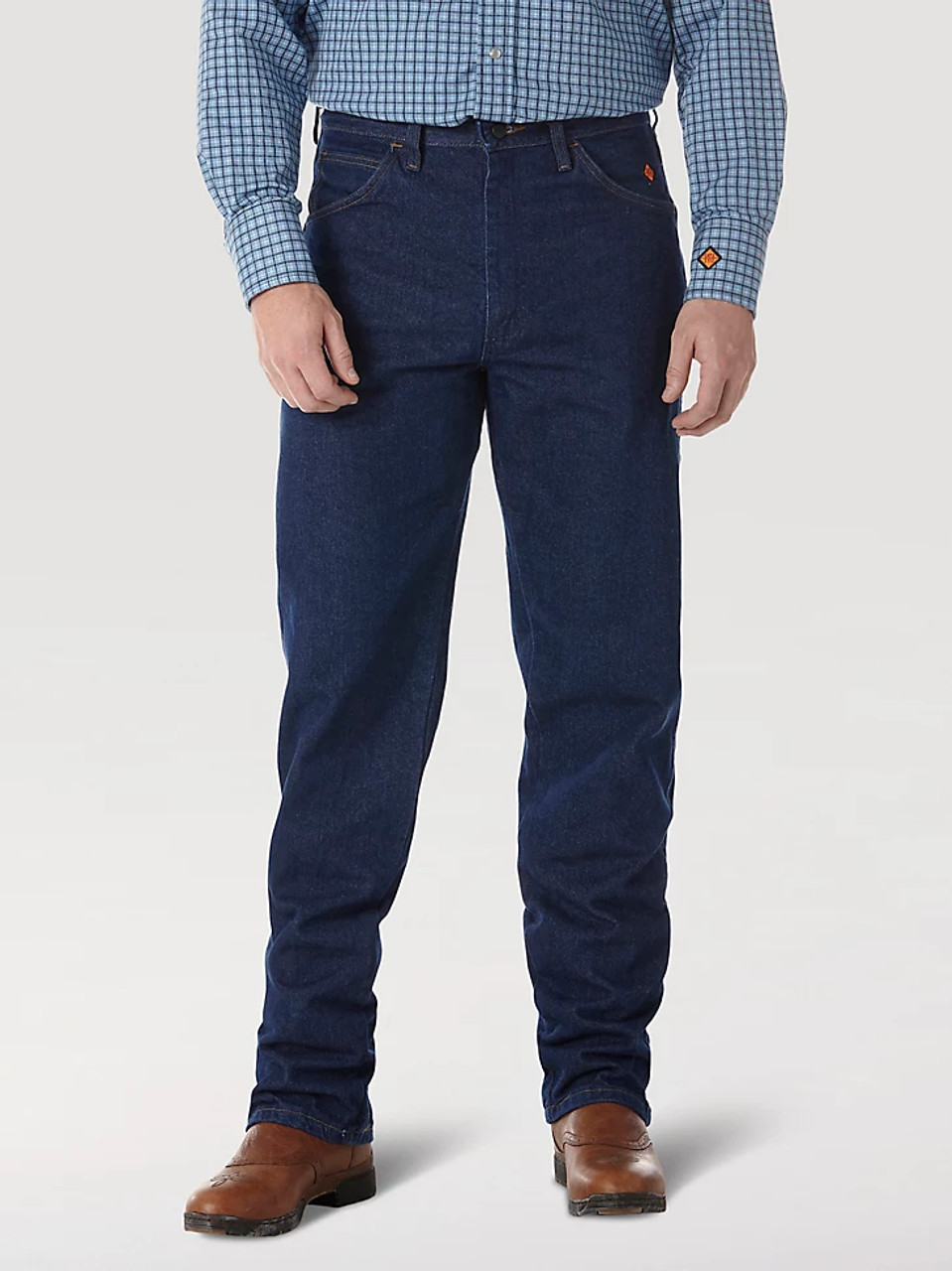 Wrangler Men's Flame Resistant Jeans Relaxed Fit - Denim - Size 3230 | FR  Depot