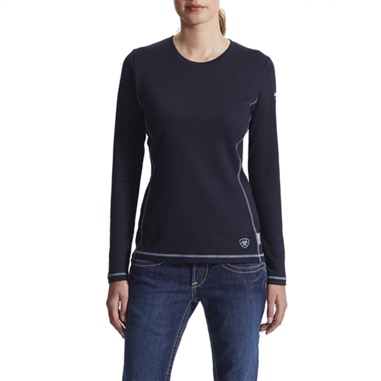 Ariat Women's FR Polartec Power Dry Top Navy Blue | FR Depot